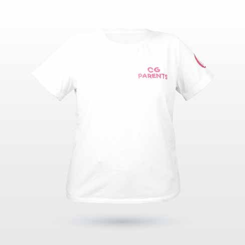 Camiseta blanca con estampado CG Parents